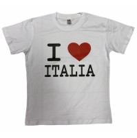 T-SHIRT I love Italia bianca